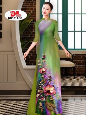 Vải Áo Dài Hoa In 3D AD ND1011 22